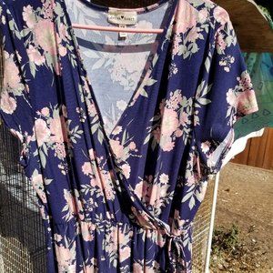 Faux wrap dress 2X